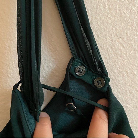 Birdy Grey Devin Convertible Dress in Chiffon Emerald evening gown formal dress - Picture 9 of 12